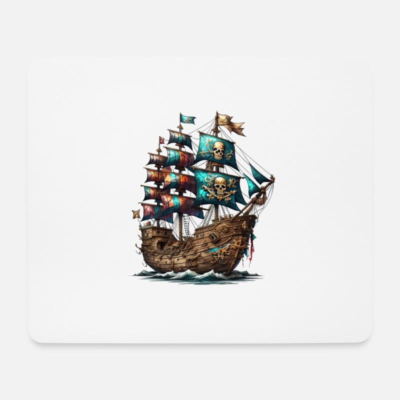 Pirate Ship - Mouse Pad (horizontal) - white