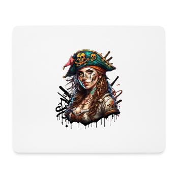 Piratinn - Mousepad (Querformat) - Weiß - Vorne