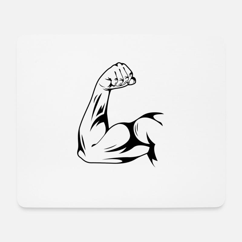 Fitness - Mousepad (Querformat) - Weiß
