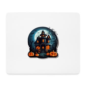 Halloween Haus - Mousepad (Querformat) - Weiß - Vorne