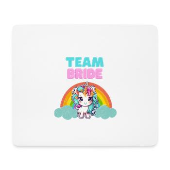 Conception de licorne « Team Bride » - Tapis de souris (format paysage) - blanc - Devant