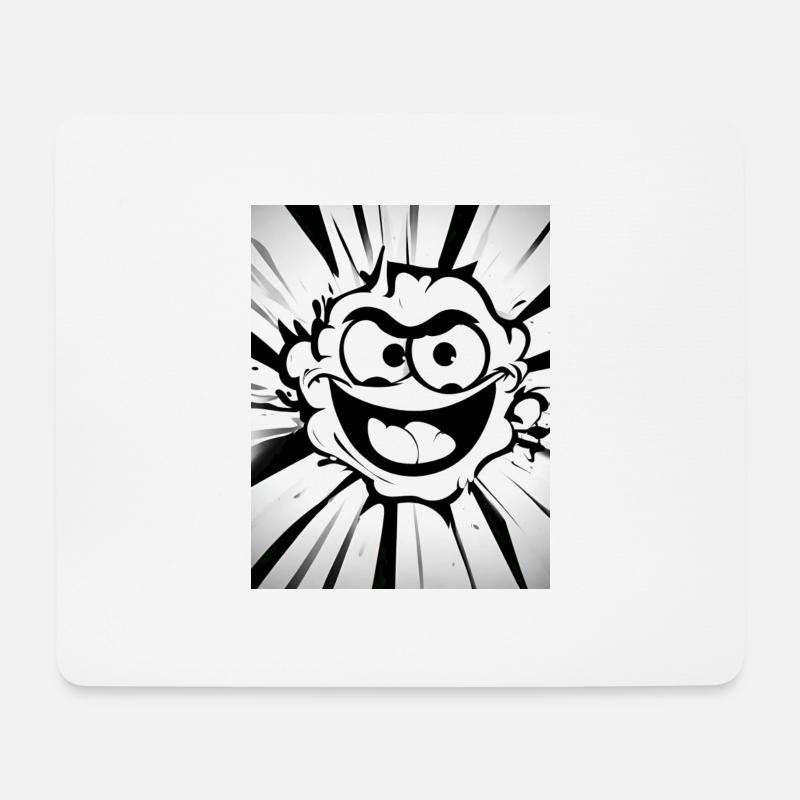 crazy smile - Mousepad (Querformat) - Weiß
