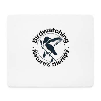 observation des oiseaux et thérapie par la nature - Tapis de souris (format paysage) - blanc - Devant