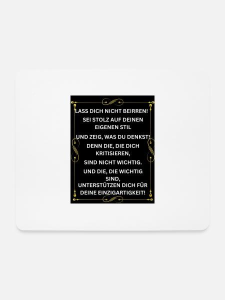 Motivation Zielsetzung Stil Selbstvertrauen - Mousepad (Querformat) - Weiß