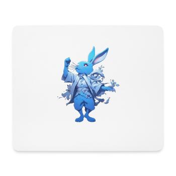 CONIGLI0 HELLBLAU - Mousepad (Querformat) - Weiß - Vorne