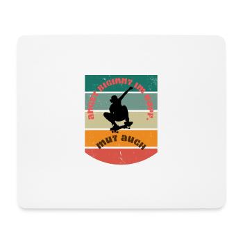 ANGST BIGINNT IM KOPF Mut auch - Mousepad (Querformat) - Weiß - Vorne