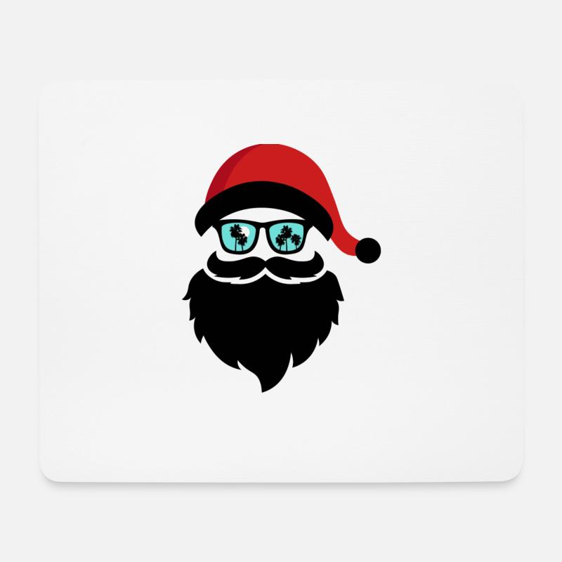 Weihnachtsmann Palmen - Mousepad (Querformat) - Weiß
