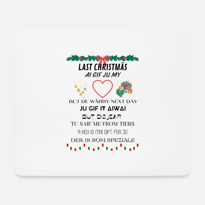 funny Christmas - Mousepad (Querformat) - Weiß