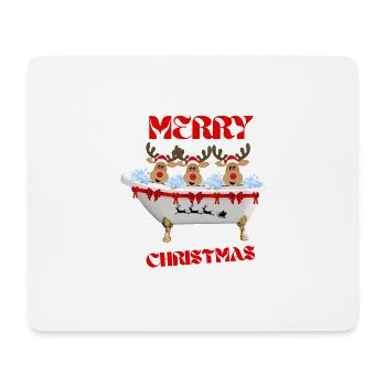Joyeux Noël - Tapis de souris (format paysage) - blanc - Devant