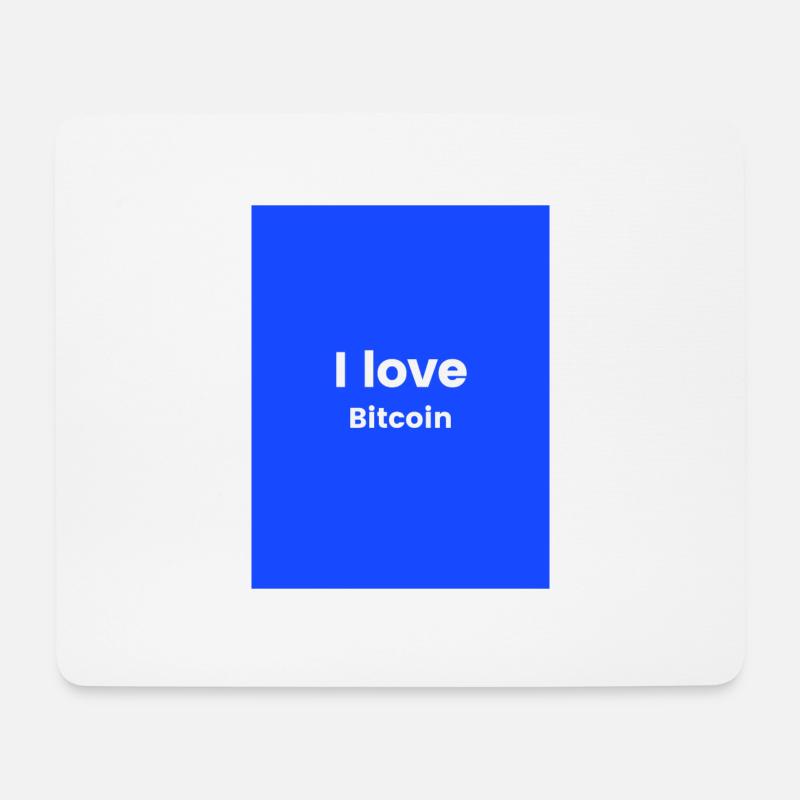 I love bitcoin - Mouse Pad (horizontal) - white