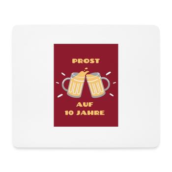 10 years - Mouse Pad (horizontal) - white - Front