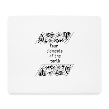 4 Elemente der Erde - Mousepad (Querformat) - Weiß - Vorne
