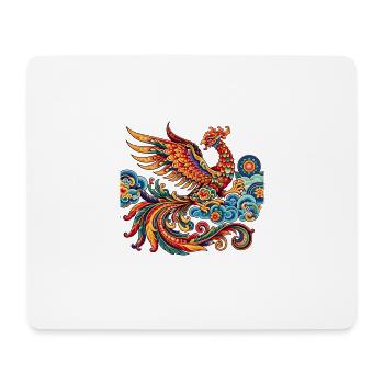 Phénix chinois traditionnel vibrant - Tapis de souris (format paysage) - blanc - Devant