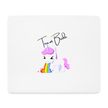 Team Bride Einhorn - Mousepad (Querformat) - Weiß - Vorne