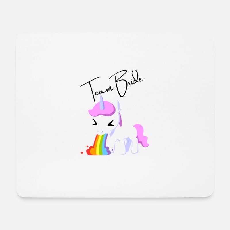 Team Bride Einhorn - Mousepad (Querformat) - Weiß