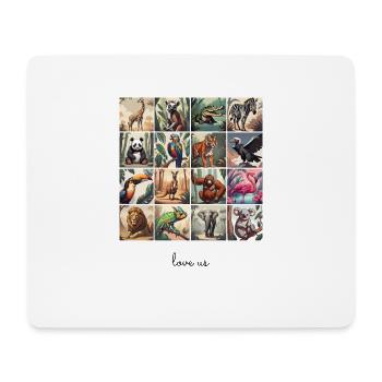 Aimez-nous Collage 2 - Tapis de souris (format paysage) - blanc - Devant