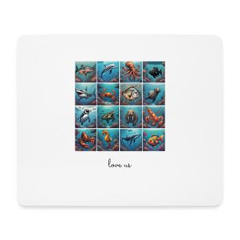 Love Us Collage 3 - Mouse Pad (horizontal) - white - Front