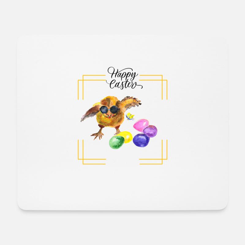 Fröhliche Ostern - Mousepad (Querformat) - Weiß