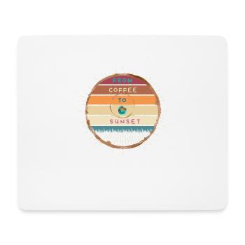 FROM COFFEE TO SUNSET - Mousepad (Querformat) - Weiß - Vorne