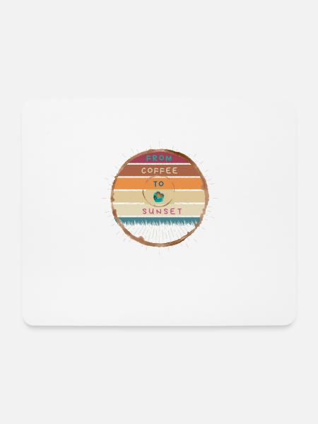 FROM COFFEE TO SUNSET - Mousepad (Querformat) - Weiß