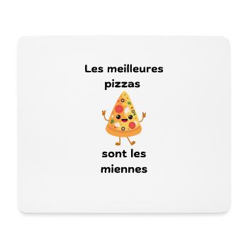 les meilleures pizzas sont les miennes - Tapis de souris (format paysage) - blanc - Devant