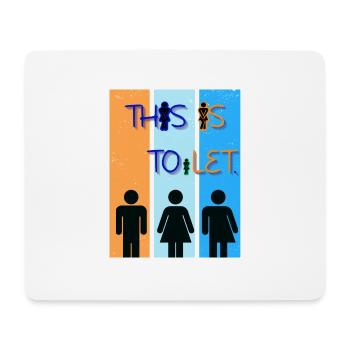 This is TOiLET - Mouse Pad (horizontal) - white - Front
