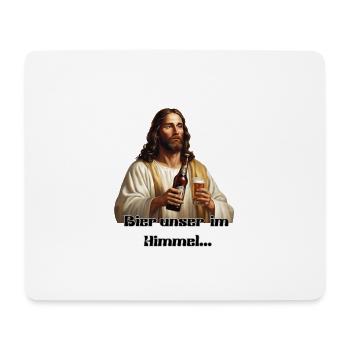 Bier unser im Himmel - Mousepad (Querformat) - Weiß - Vorne