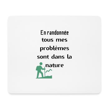 Hiking all my problems in nature - Mouse Pad (horizontal) - white - Front