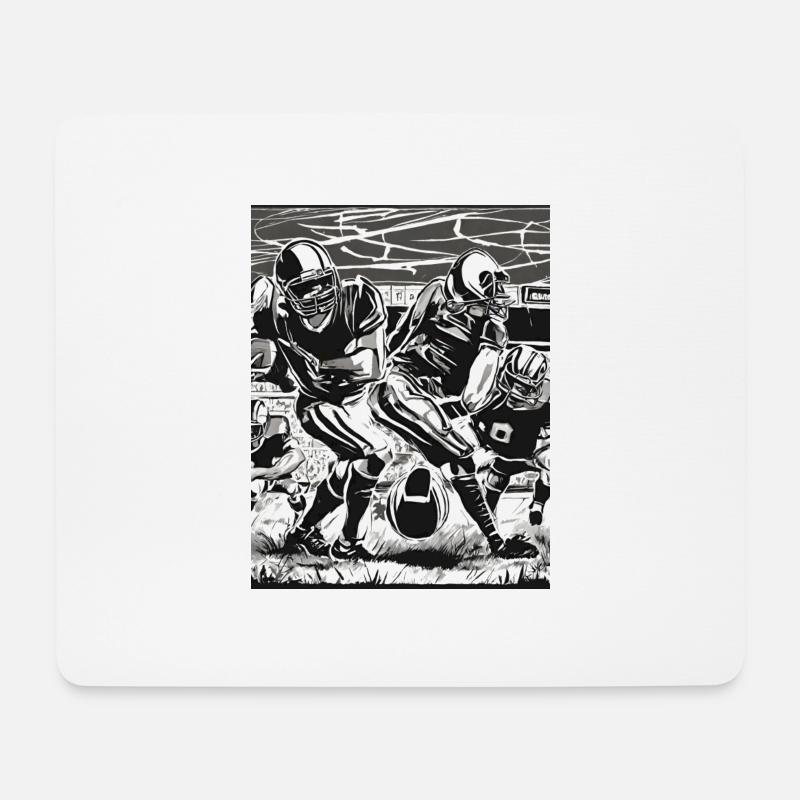 American Football - Mousepad (Querformat) - Weiß