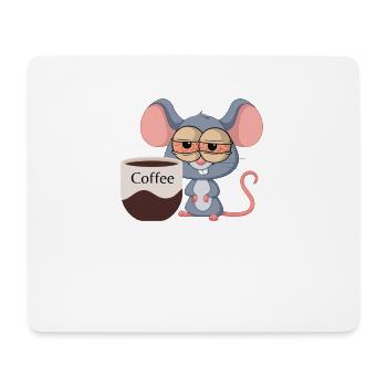 Kaffeemäuschen - Mousepad (Querformat) - Weiß - Vorne