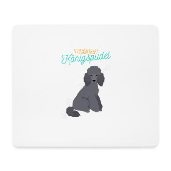 Caniche du roi de l’équipe - Tapis de souris (format paysage) - blanc - Devant