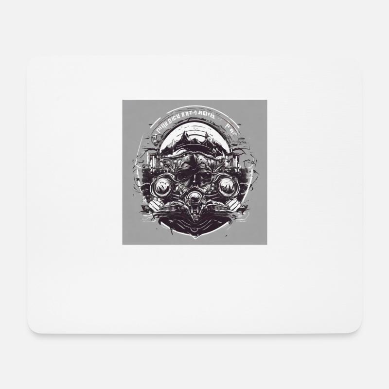 Schwarz weiß Punk - Mousepad (Querformat) - Weiß