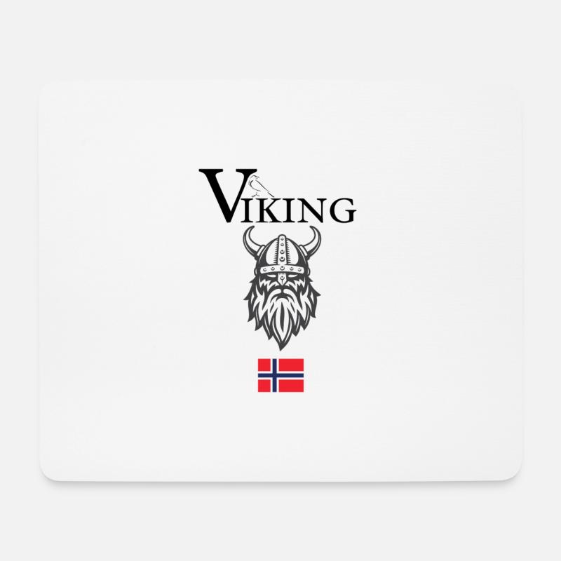 Viking Wikinger T-Shirt Norwegen - Mousepad (Querformat) - Weiß