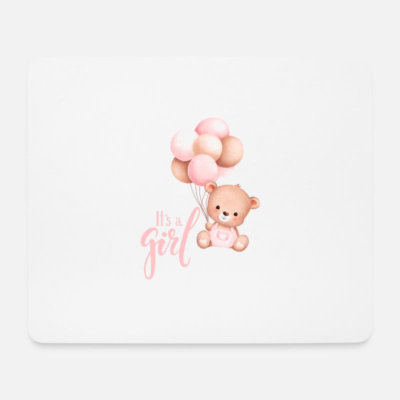Its a girl - Mousepad (Querformat) - Weiß