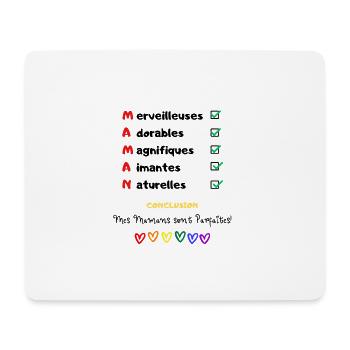 Mes Mamans parfaites message amour mamans gays 2 - Tapis de souris (format paysage) - blanc - Devant
