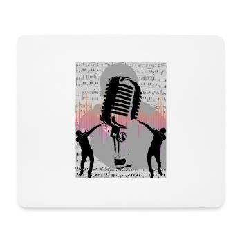 Liebe zur Musik Sänger - Mousepad (Querformat) - Weiß - Vorne