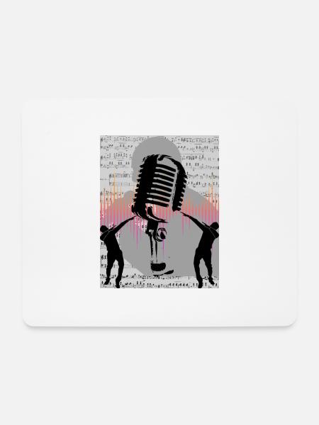Liebe zur Musik Sänger - Mousepad (Querformat) - Weiß