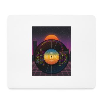 Liebe zur Musik Schallplatte/Kopfhörer - Mousepad (Querformat) - Weiß - Vorne