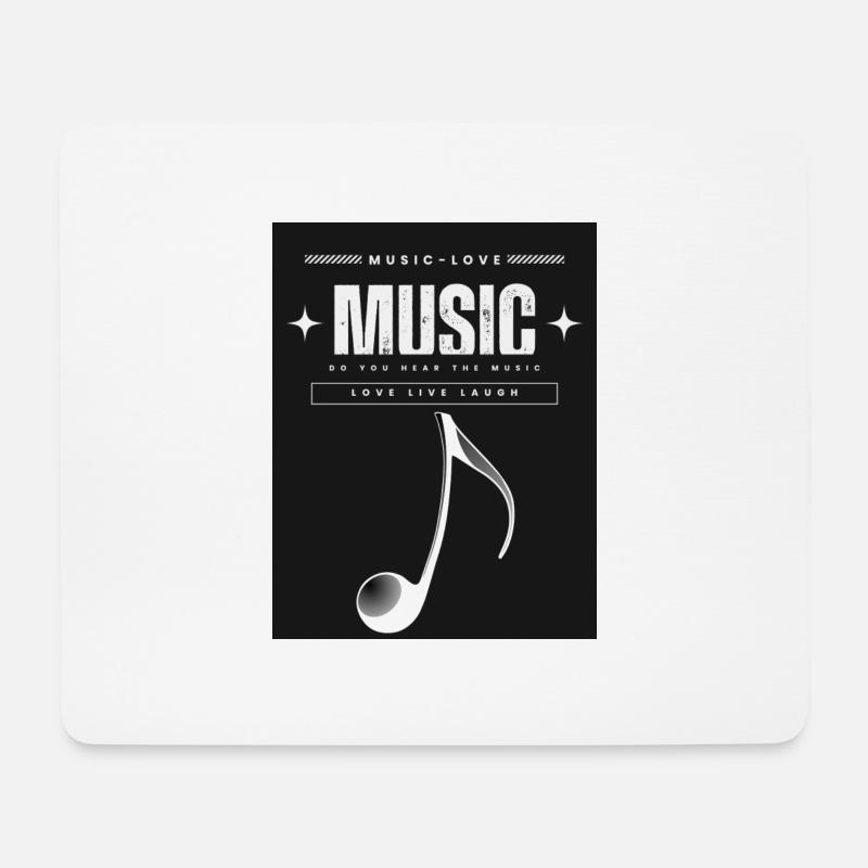 Musik 1 - Mousepad (Querformat) - Weiß