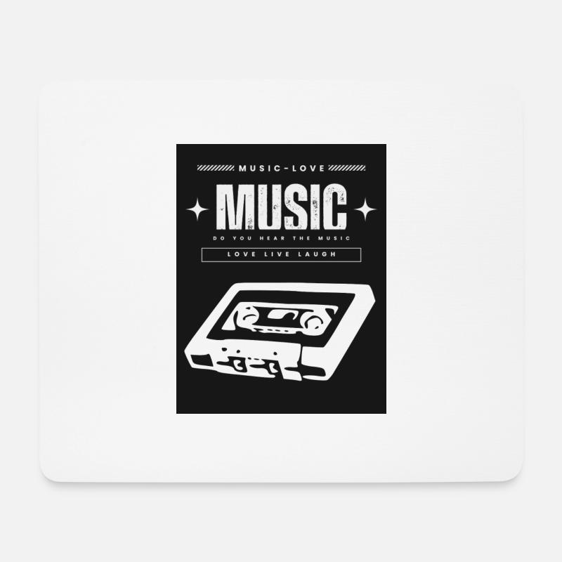 Liebe Lebe Lache - Musik - Mousepad (Querformat) - Weiß