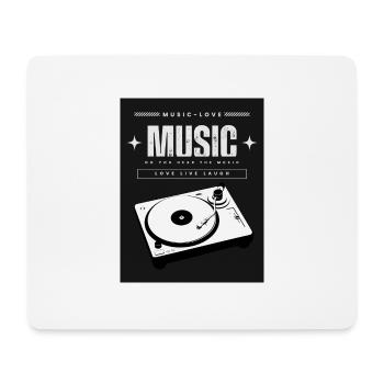 DJ pult - Mousepad (Querformat) - Weiß - Vorne