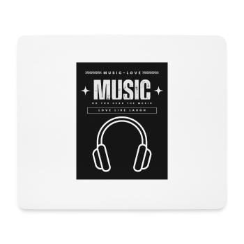 Kopfhörer - Mousepad (Querformat) - Weiß - Vorne