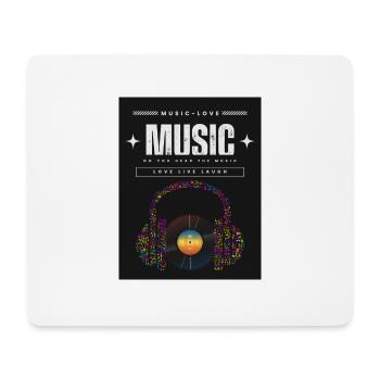 LIEBE ZUR MUSIK 12 - Mousepad (Querformat) - Weiß - Vorne
