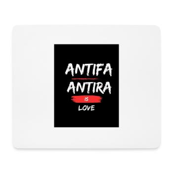 ANTIFA - Tapis de souris (format paysage) - blanc - Devant