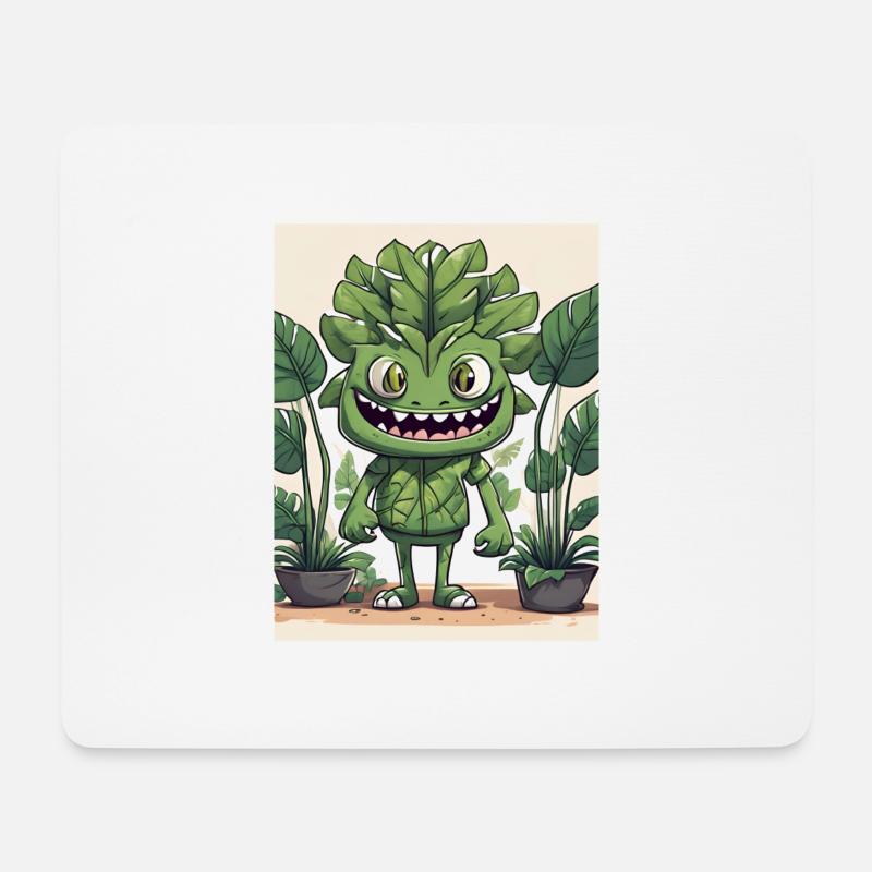 Monastera Monster T-Shirt - Mousepad (Querformat) - Weiß