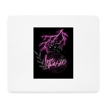 Love Music - Mousepad (Querformat) - Weiß - Vorne