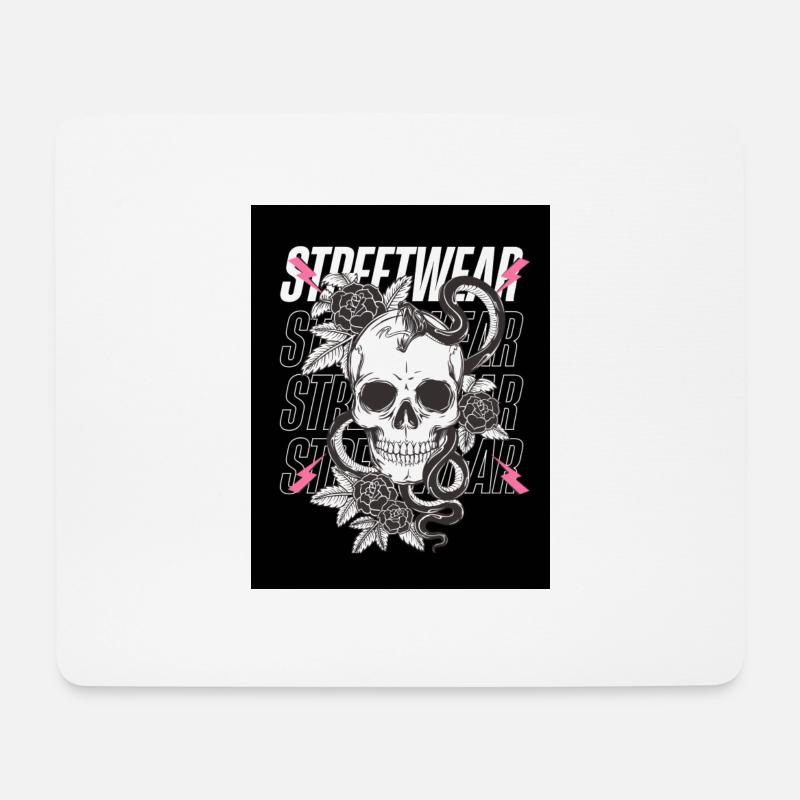 Streetwear totenkopf - Mousepad (Querformat) - Weiß