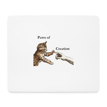 Pattes de la création « Amoureux des chats » - Tapis de souris (format paysage) - blanc - Devant