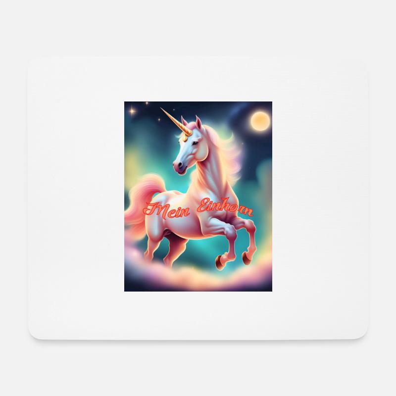Mein Einhorn - Mousepad (Querformat) - Weiß