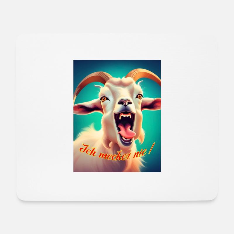 Ziege - Mousepad (Querformat) - Weiß